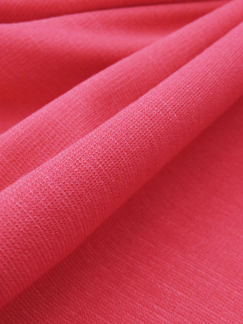 Hot Strawberry Pink Rayon/Nylon/Lycra Ponte Knit - NY Designer - 48W