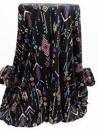 Black/Fruit Punch/Azure/Multi Polyester/Lycra Southwestern Print DTY Knit 58W