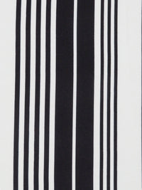 Black/White Polyester/Lycra Vertical Stripe Print Ponte Knit 60W