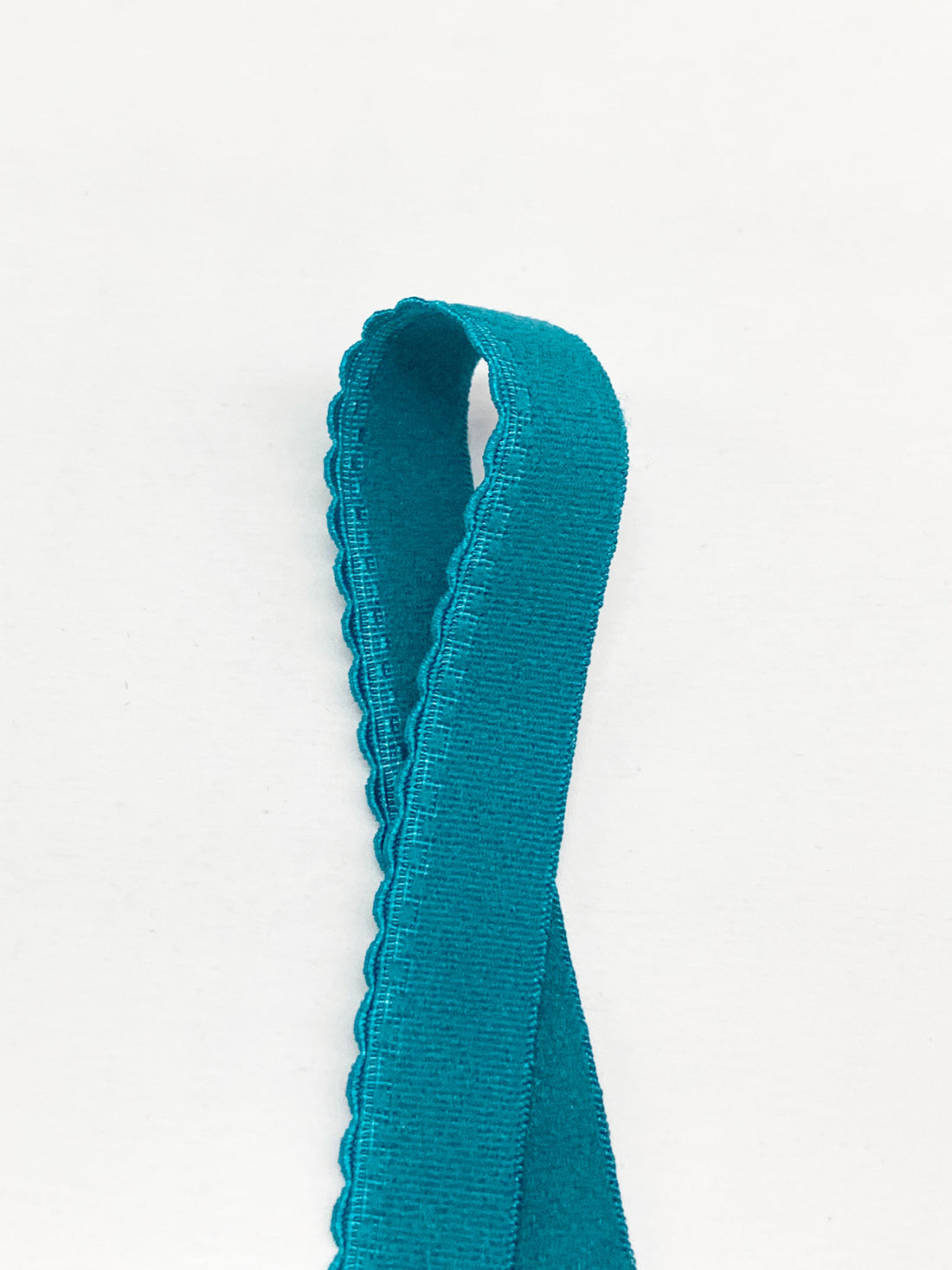 5/8" Teal Blue Plush Scalloped Edge Elastic