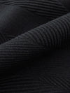 Black Polyester/Lycra Abstract Ribbed Streak Design Double Knit 50W