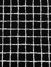 Black/White Rayon/Nylon/Lycra Rugged Grid Print Stretch Bengaline Suiting 58W