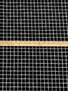 Black/White Rayon/Nylon/Lycra Rugged Grid Print Stretch Bengaline Suiting 58W