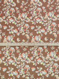 Willow Brown/Dusty Mango/Citron/Multi 100% Cotton Floral Print Lawn 42W