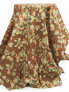 Willow Brown/Dusty Mango/Citron/Multi 100% Cotton Floral Print Lawn 42W