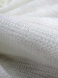 White 100% Cotton Slubbed Thermal Knit 46W