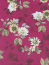 Deep Raspberry/Golden Sage/Vanilla/Multi 100% Cotton Floral Print Sateen Shirting 42W