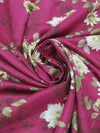 Deep Raspberry/Golden Sage/Vanilla/Multi 100% Cotton Floral Print Sateen Shirting 42W
