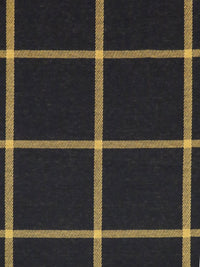 Black/Goldenrod Polyester/Rayon/Lycra Plaid Weave Double Knit 58W