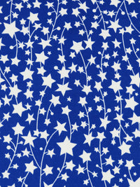 Cobalt/White Polyester/Lycra Star Print DTY Knit 60W