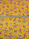 Marigold/Coral/Old Lavender/Multi 100% Cotton Floral Print Sateen Shirting 42W