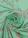 Pale Ocean Green/French Pink/Deep Indigo/Multi 100% Cotton Small Floral Print Lawn 42W