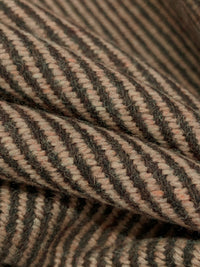 Dark Tan/Dark Walnut Wool/Nylon Wide Twill Coating - NY Designer - 58W