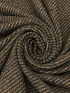 Umber/Almond/Dark Espresso 100% Wool Tweed Twill Coating - NY Designer - 56W