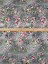 Dolphin Gray/Brass/Dusty Pink/Multi 100% Cotton Floral Print Lawn 43W