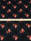 Black/Lime/Ruby/Multi 100% Cotton Small Floral Bunch Print Lawn 42W