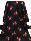 Black/Lime/Ruby/Multi 100% Cotton Small Floral Bunch Print Lawn 42W
