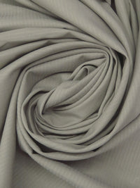 Stone Gray/White 100% Cotton Small Vertical Stripe Weave Suiting 56W
