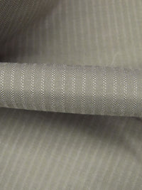 Stone Gray/White 100% Cotton Small Vertical Stripe Weave Suiting 56W