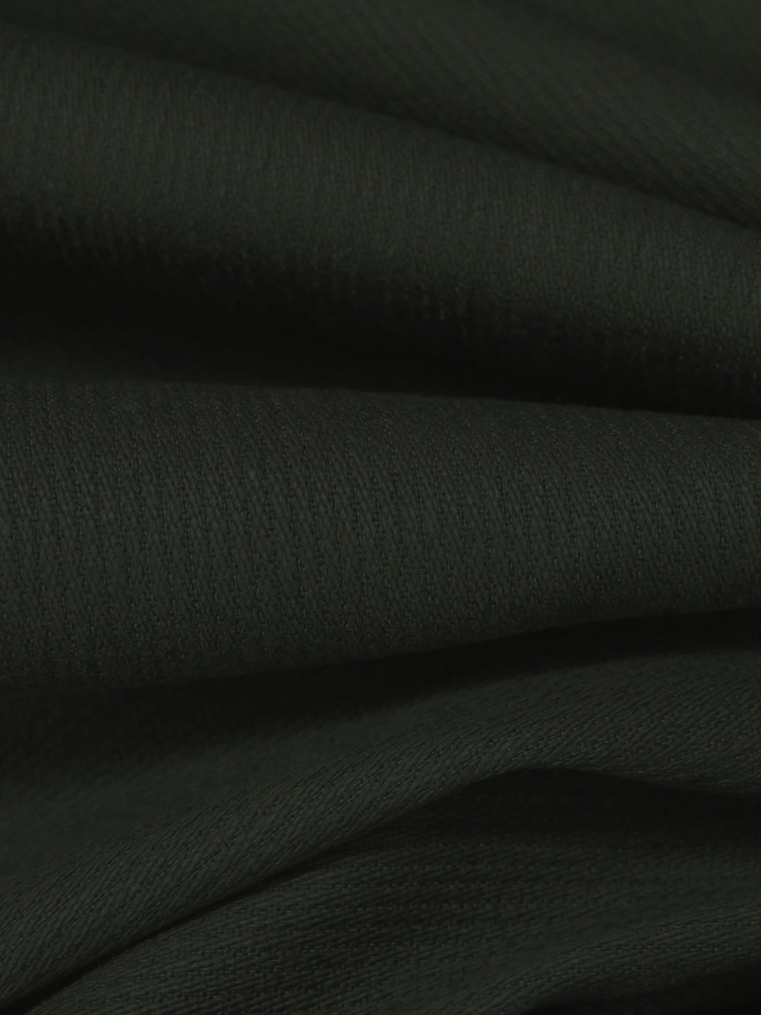 Dark Midnight Olive Green 100% Cotton Corded Suiting 51W