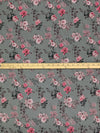 Titanium/Silver Pink/Multi 100% Cotton Floral Print Lawn 43W