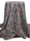 Titanium/Silver Pink/Multi 100% Cotton Floral Print Lawn 43W