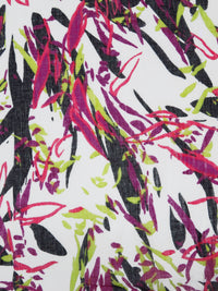 White/Bitter Lime/Amaranth/Multi 100% Cotton Abstract Print Gauze 64W