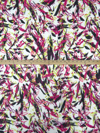 White/Bitter Lime/Amaranth/Multi 100% Cotton Abstract Print Gauze 64W