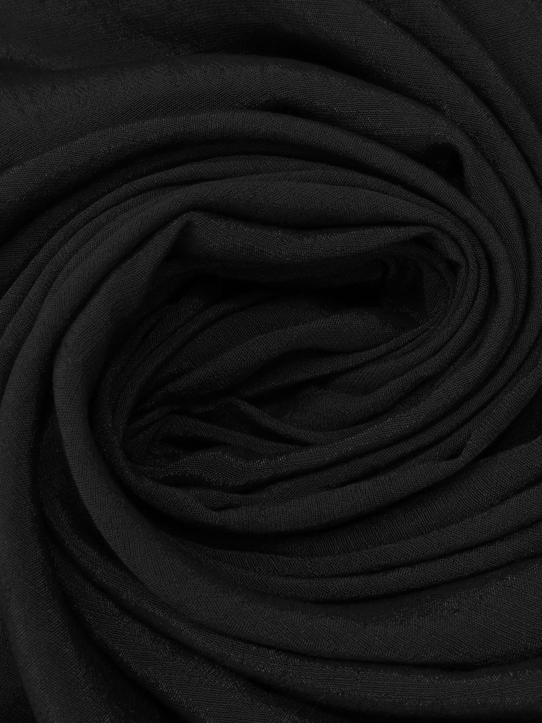 Black Polyester/Rayon Crinkle Gauze 55W