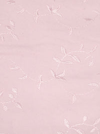 Piggy Pink Polyester/Lycra Embroidered Vine Stretch Twill Suiting 57W