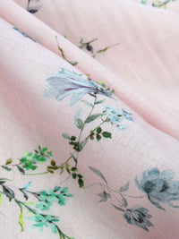 Cherry Blossom/Spearmint/Dark Dusty Lavender/Multi 100% Cotton Floral Branches Print Lawn 42W
