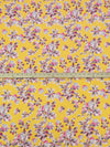 Amber Yellow/Magenta/Iron Gray/Multi 100% Cotton Floral Print Lawn 42W