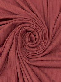 Deep Dusty Rose Cotton/Polyester/Lycra 10x7 Wide Rib Knit 48W