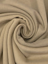 Tan Polyester/Viscose Brushed Double-Faced Heavy Sweater Knit - Imported From Italy - 58W