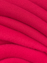 Amaranth Pink Polyester/Viscose Brushed Double-Faced Heavy Sweater Knit - Imported From Italy - 58W