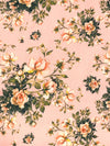 Peach Puff/Dark Forest Green/Multi 100% Cotton Floral Print Lawn 42W