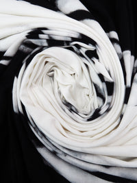 SOLD BY THE PANEL ONLY - Black/White/Dark Gray/Multi Rayon/Lycra Abstract Print Jersey Knit 60W