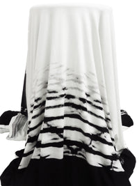 SOLD BY THE PANEL ONLY - Black/White/Dark Gray/Multi Rayon/Lycra Abstract Print Jersey Knit 60W