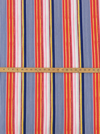 Salsa Red/Sapphire/Tuscan Sun/Multi Polyester/Lycra Vertical Stripe Print Rib Knit 56W