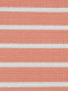 Peachy Coral/White Polyester/Cotton Horizontal Stripe Novelty Weave Sweater Knit 50W