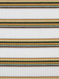 White/Goldenrod/Biscuit Brown/Multi Polyester/Lycra Horizontal Stripe Design Rib Knit 54W