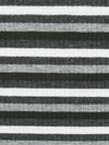 Iron Gray/Rifle Green/White/Cloud Gray Polyester/Lycra Horizontal Stripe Rib Knit 48W