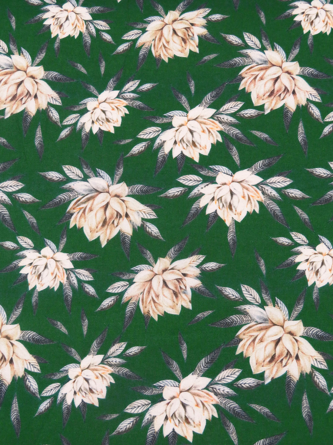 Forest Green/Topaz/Dark Gray/Multi 100% Cotton Floral Print Lawn 42W
