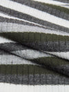 Iron Gray/Rifle Green/White/Cloud Gray Polyester/Lycra Horizontal Stripe Rib Knit 48W