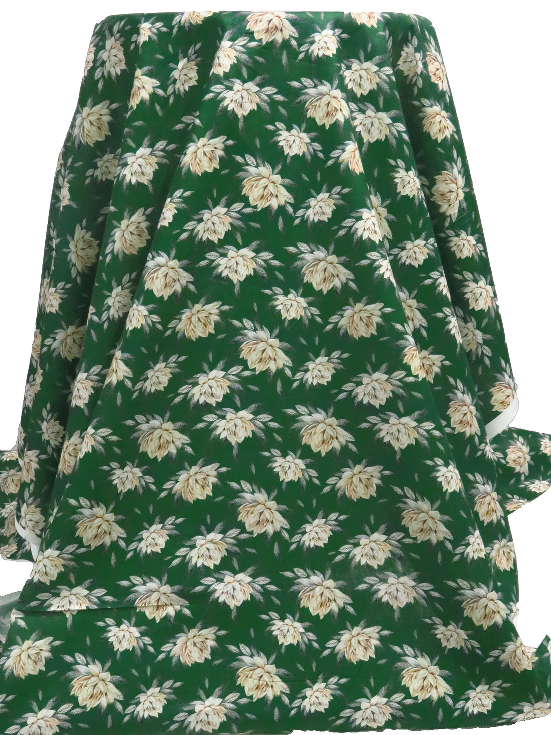 Forest Green/Topaz/Dark Gray/Multi 100% Cotton Floral Print Lawn 42W