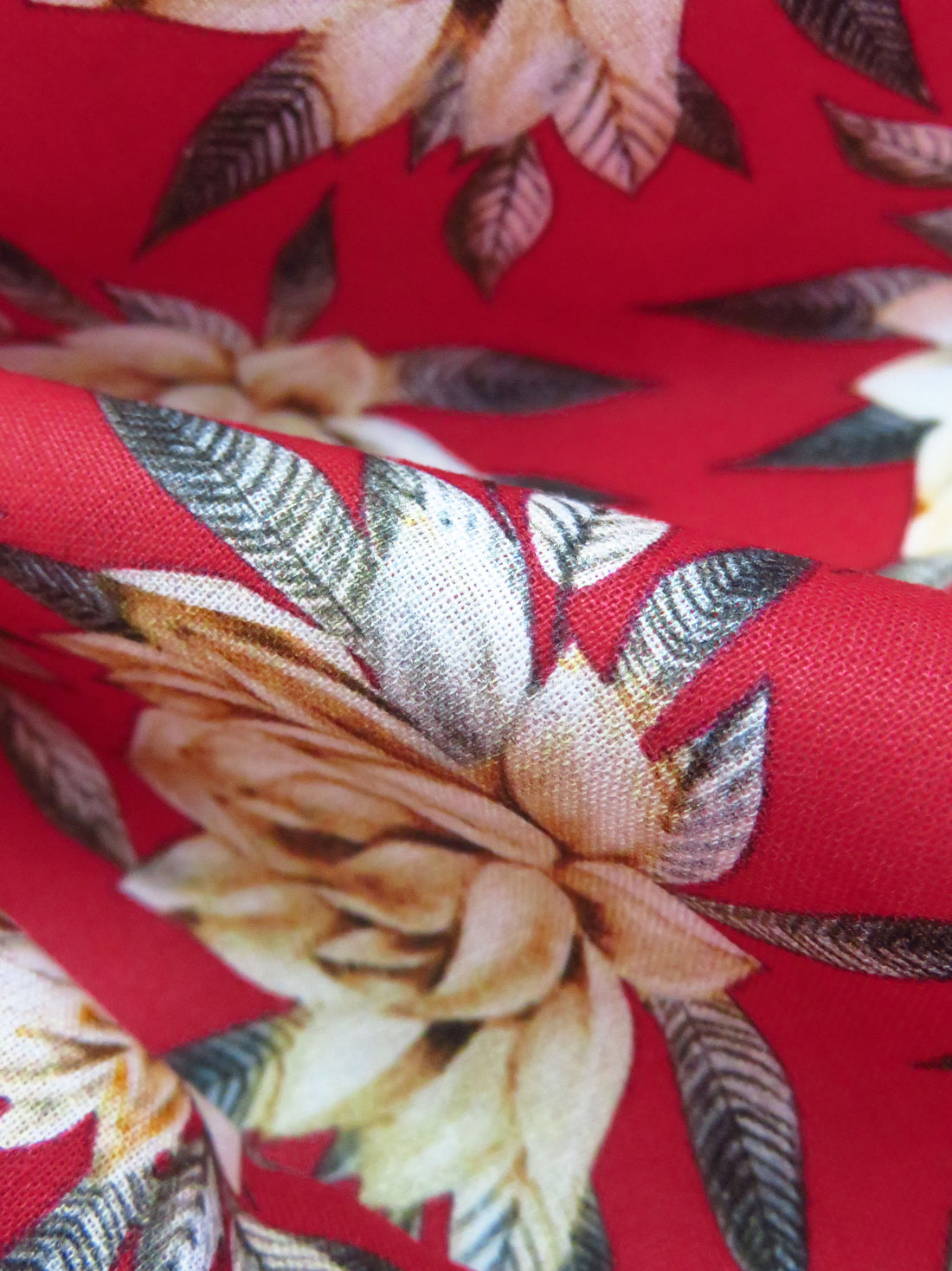 Cardinal Red/Topaz/Dark Gray/Multi 100% Cotton Floral Print Lawn 42W