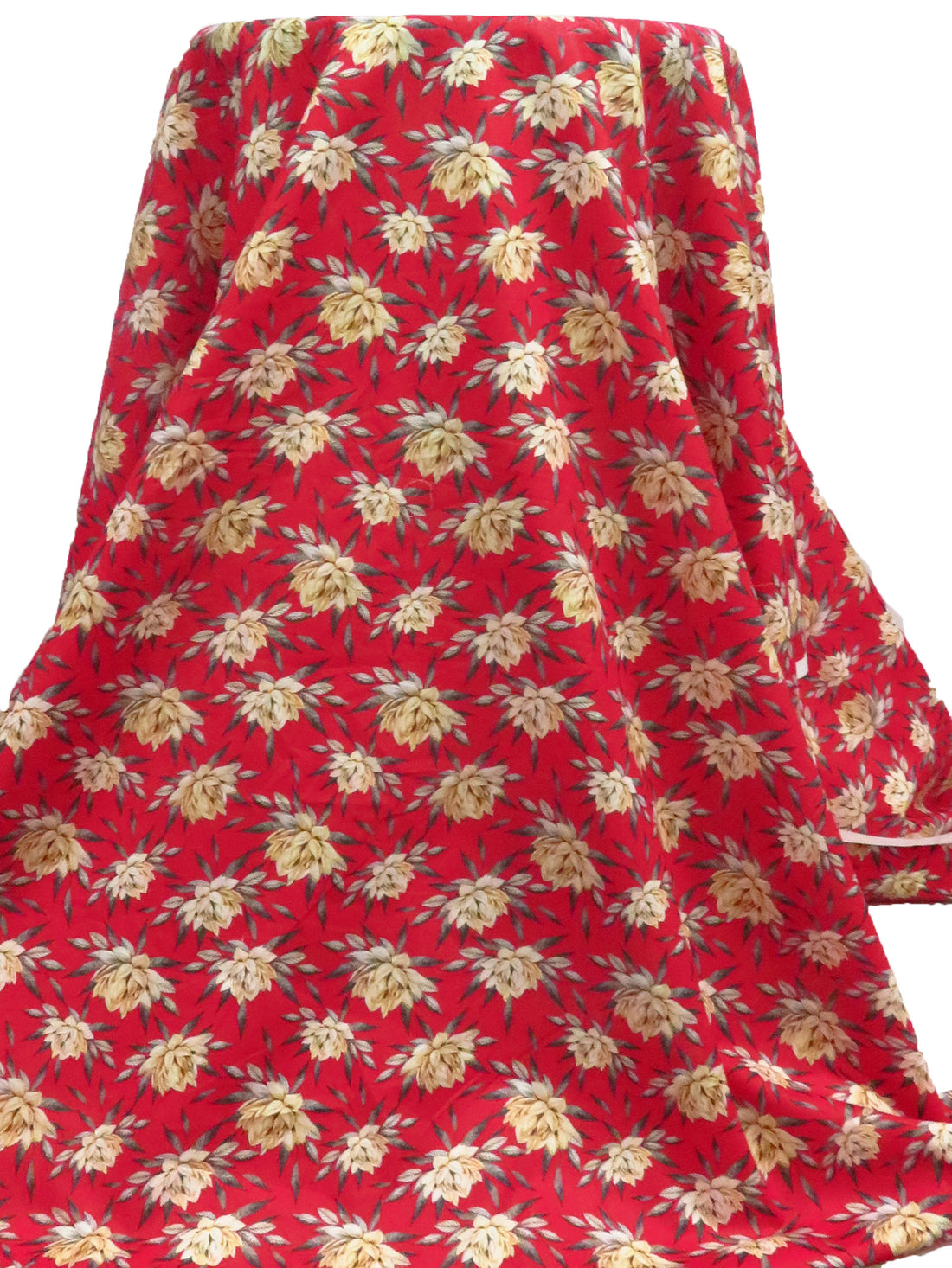 Cardinal Red/Topaz/Dark Gray/Multi 100% Cotton Floral Print Lawn 42W