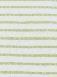 White/Lime Polyester/Cotton Horizontal Stripe Crepe-Like French Terry Knit 44W