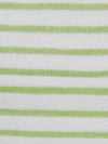 White/Lime Polyester/Cotton Horizontal Stripe Crepe-Like French Terry Knit 44W