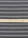 Black/White Polyester/Lycra Horizontal Stripe Rib Knit 52W